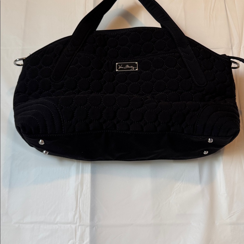Vera Bradley Black Quilted Crossbody And Shoulder Bag - Picture 4 of 14